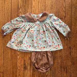Girls Two Piece Fall Set with Bloomers